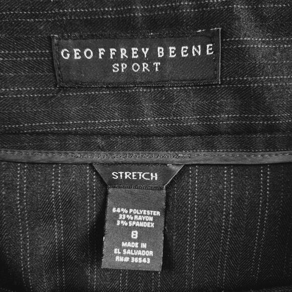 Geoffrey Beene Sport Women's Pin Stripe Black Skirt Size 8 - Picture 7 of 12